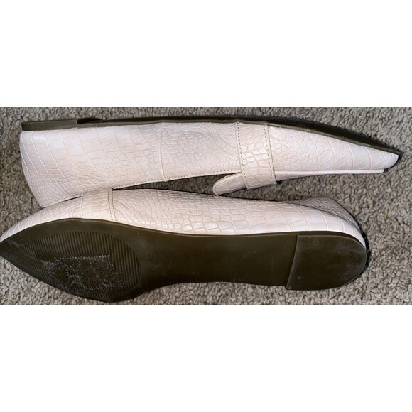 Steve Madden Jainna penny loafers crocodile-embossed Sz 10M Light Pink - Picture 4 of 12